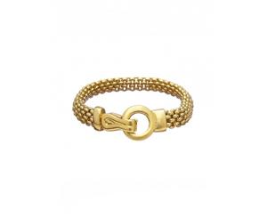 Barcs Metal Circle Bracelet With Gold-Coloured Foldover Clasp