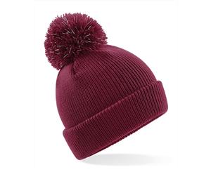 Beechfield Childrens/Kids Reflective Bobble Beanie (Burgundy) - RW5800