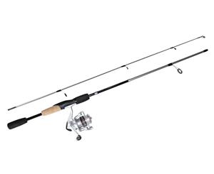 Black 5ƌ Okuma Steeler XP 2 Piece Fishing Rod and Reel Combo Spooled with Line