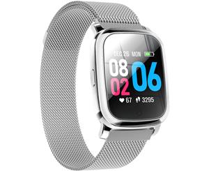 Bluetooth V5.0 Smart Watch Gps Track Heart Rate Blood Pressure 1.3" - Metal Silver