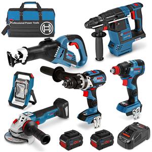 Bosch 18V Brushless 6 Piece 2 x 8.0Ah Combo Kit 0615990L26