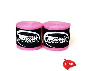 Boxing Hand Wraps 5m TWINS Kick Boxing MMA UFC Muay Thai Elastic CH-5 Pink