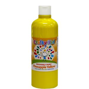 Boyle 500ml Pineapple Yellow Crafty Kid Washable Paint