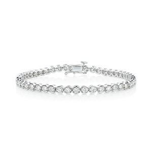 Bracelet with 3 Carat TW of Diamonds in 14ct White Gold