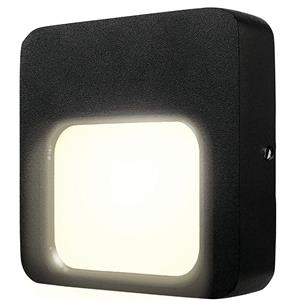 Brilliant Lighting Black Leyton Square LED Step / Wall Light