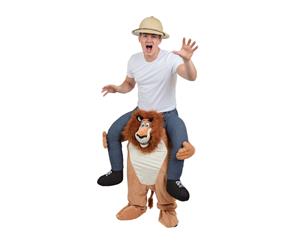 Bristol Novelty Unisex Adults Lion Piggy Back Costume (Brown/Navy) - BN1408