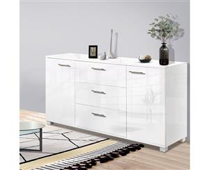 Buffet Sideboard Cabinet High Gloss Storage Dresser Table Cupboard White