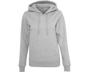 Build Your Brand Womens Heavy Hoody/Sweatshirt (Heather Grey) - RW7093