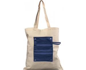 Bullet Snap Roll Up Buttoned Tote Bag (Navy) - PF2960