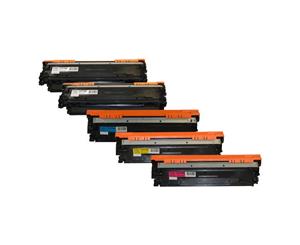 CE270B #650A Series Cart 322 Premium Generic Toner Set PLUS Extra Black