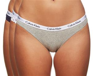 Calvin Klein Women's Carousel Bikini 3-Pack - Grey Heather/Blue Noir/Hearts Affire