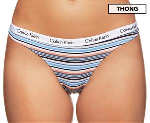 Calvin Klein Women's Carousel Thong - Baja Stripe/Venetian Blue