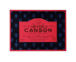 Canson Heritage Watercolour Block - 20 Sheets - 300gsm - 10" x 14" (26 x 36cm) - HOT PRESS