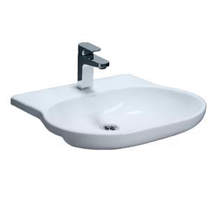 Caroma 550 x 505 x 112mm White Opal Sole Semi Recessed Basin