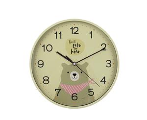 Cartoon Penguin Silent Round Wall Clock - Orange