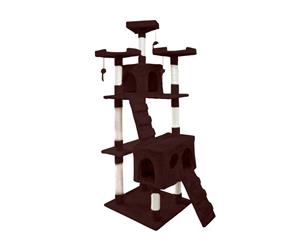 Cat Scratching Post Tree 1.8m Dark Brown