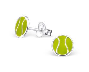 Children Sterling Silver Tennis Ball Earrings