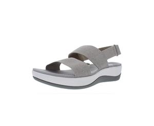 Clarks Womens Arla Jacory Textured Slingback Wedge Sandals