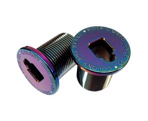 Colony BMX M24 Fork Bolt Top Cap - Rainbow / Oilslick / Jetfuel