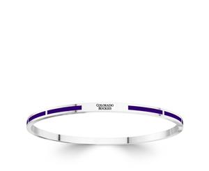 Colorado Rockies Bangle Bracelet For Women In Sterling Silver Design by BIXLER - Sterling Silver