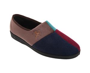 Comfylux Mens Harlequin Multi Velour Slippers (Multicoloured) - DF818