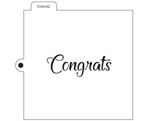 Crafter's Workshop Cookie & Cake Stencils 5.5&quotX5.5"-Congrats