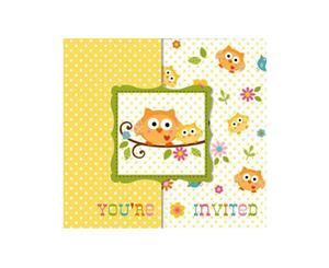 Creative Converting Happi Tree Party Invitations (Pack Of 8) (Multicoloured) - SG15011