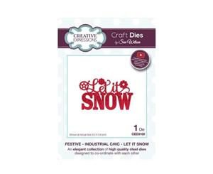 Creative Expressions - Festive Industrial Chic Let It Snow Craft Die