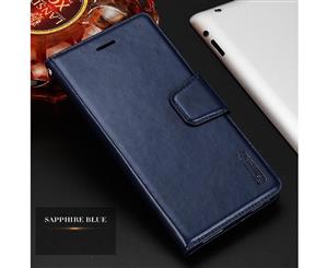 Dark Blue For Apple iPhone XS Luxury Hanman Leather Wallet Flip Case Cover