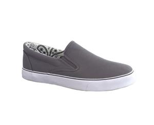 Dek Mens Canvas Casual Shoe Trainer Pump (Grey) - DF1621