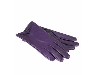 Dents Ladies Classic Sheepskin Leather Gloves - Purple