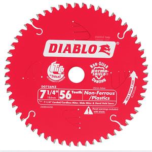 Diablo 184mm 56T TCT Circular Saw Blade for Aluminium & Non-Ferrous Metal Cutting