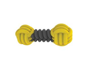 Dog Chew Dumbell M Creaky Sound Rubber Rope Play Knotted Bone Dog Toys Chews AFP