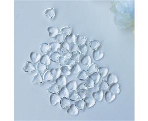 Dress My Crafts Water Droplet Embellishments 100 pack Clear Heart Droplets 1