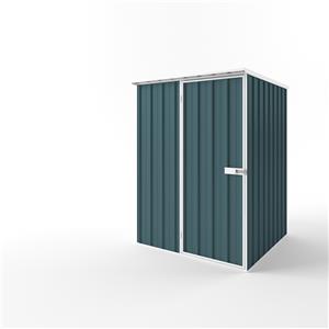 EnduraShed 1.5 x 1.5 x 2.12m Tall Flat Roof Garden Shed - Torres Blue