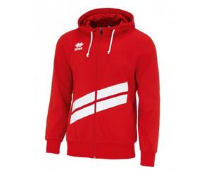 Errea Unisex Jill Long Sleeved Zip Hooded Top (Red/White) - PC3270