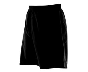 Finden & Hales Womens/Ladies Microfibre Sports Shorts (Black) - RW450