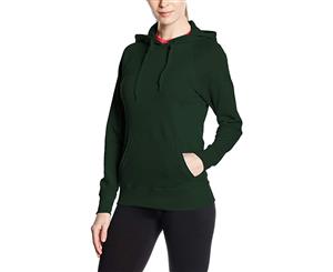 Fruit Of The Loom Ladies Fitted Lightweight Hooded Sweatshirt / Hoodie (240 Gsm) (Kelly Green) - BC2657