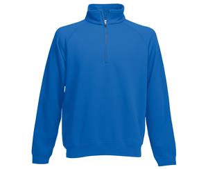 Fruit Of The Loom Mens Zip Neck Sweatshirt Top (Royal) - BC1370