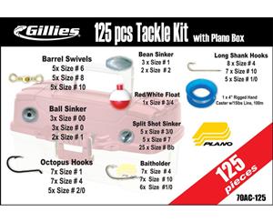 Gillies 125-Piece Fishing Tackle Kit with Plano Tackle Box