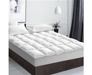 Giselle KING Mattress Topper Duck Feather Down 1000GSM Pillowtop Topper