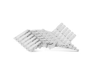 Glammar Crocodile Clips White Marble