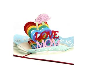 Handmade Pop Up I Love Mum Greeting Card