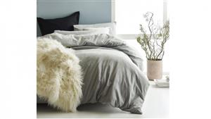 Henrik Grey Queen Quilt Cover Set