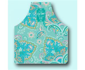 Hostess with the Mostess The More I Wine the Less we Dine Polyester Apron by Lisa Pollock