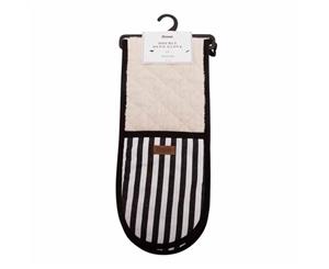 House Macy Double Oven Glove Black Stripe