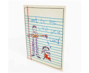 I Want To Be Like You Dad Fabric Card (White) - HS1284