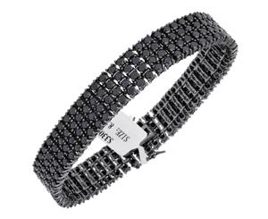 Iced Out Bling High Quality Bracelet - FULL BLACK - Black