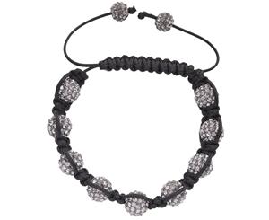 Iced Out Unisex Bracelet - Beads charcoal - Black