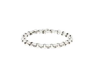 Italian sterling silver hollow belcher bracelet 18.5cm